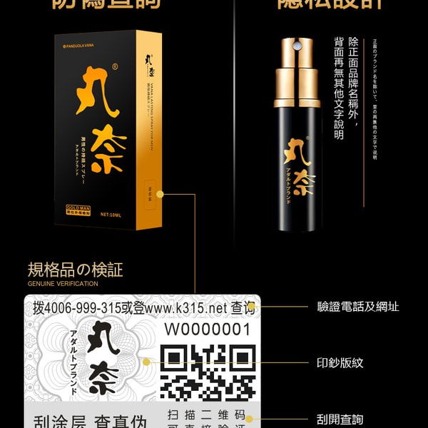 丸奈金裝升級版男用延時噴劑10ML - 11